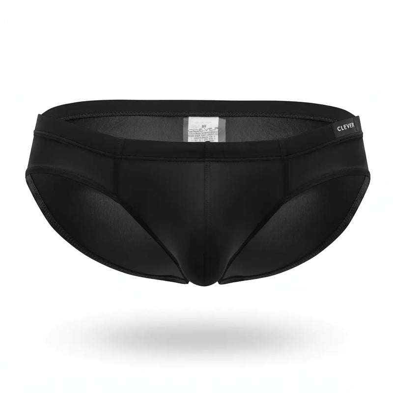 Navy blue briefs from Clever Moda with a smooth, form-fitting design for comfortable everyday wear.