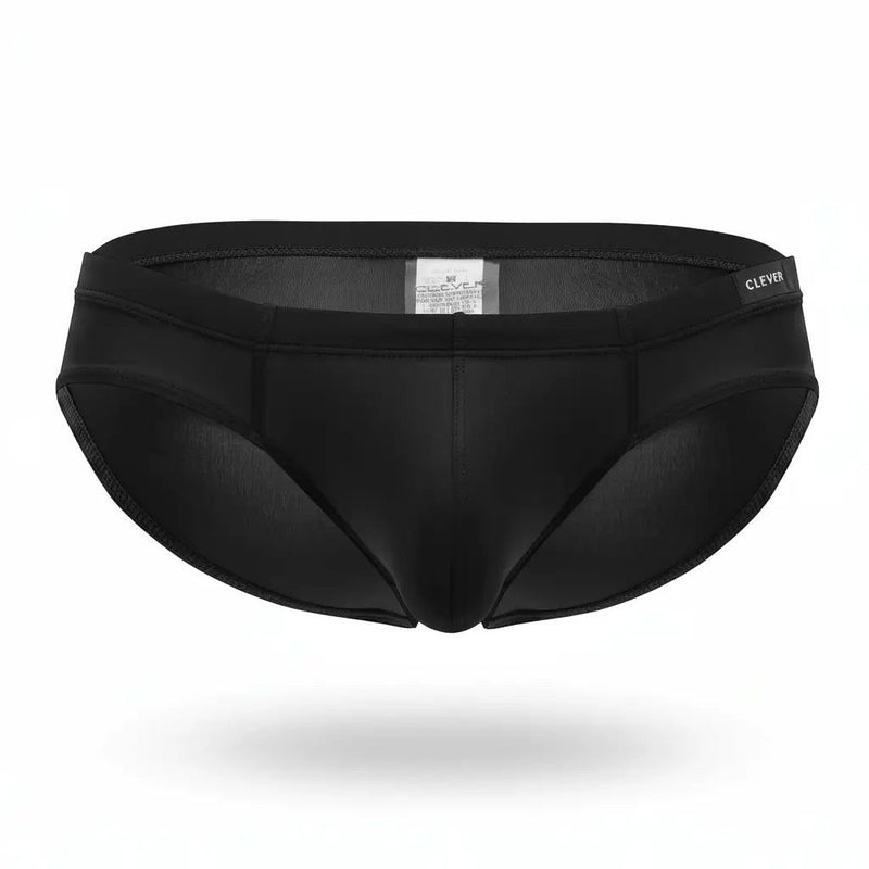 Navy blue briefs from Clever Moda with a smooth, form-fitting design for comfortable everyday wear.