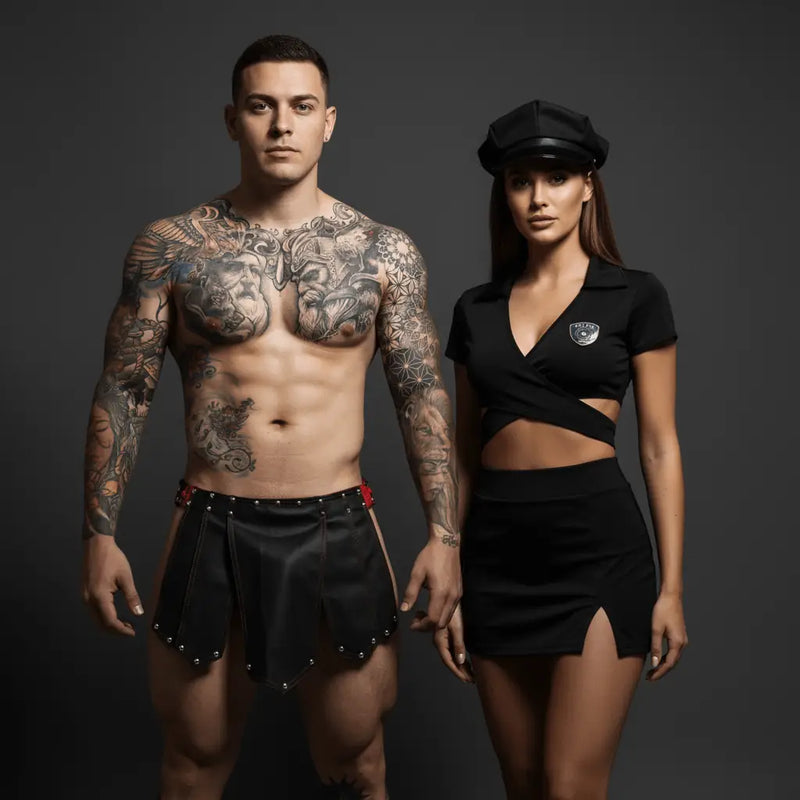Black leather shorts with silver studs from seductiveutopiaapac.com sexy men’s and women’s on sale collection