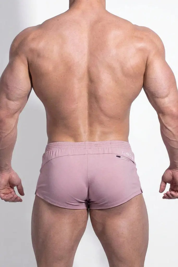 JJ Malibu Men's Stretch-It 2" Short Shorts - Raspberry Glace