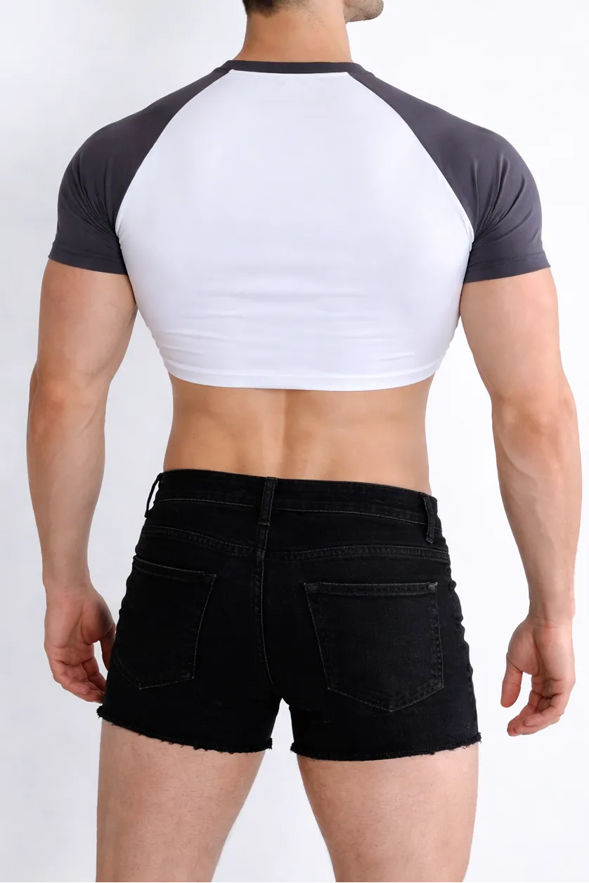 JJ Malibu Men's Muscle-Fit Crop Tee - Rebel Bloom