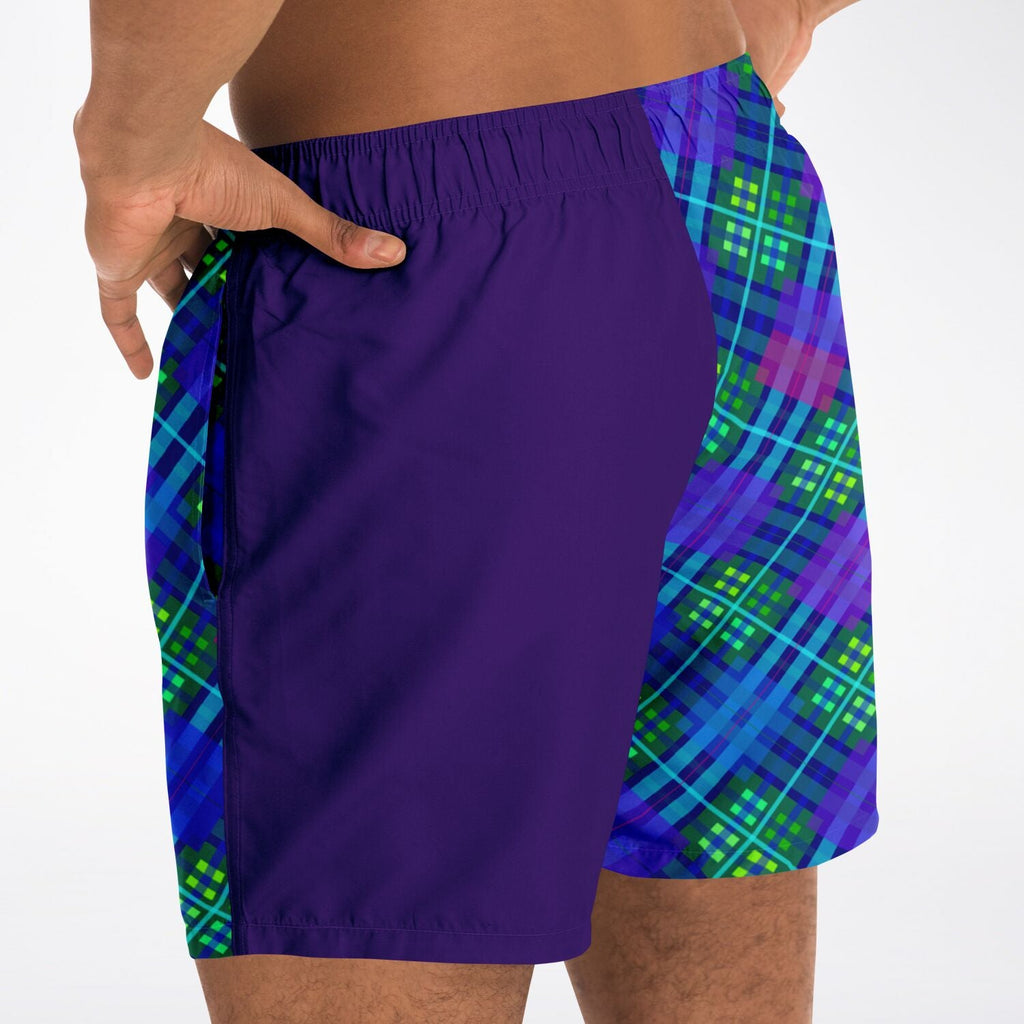 Maris Equi Blue Tartan Men's Swim Shorts