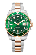 JDM Swiss-Made Pro Scuba 43 Two Tone Green Watch