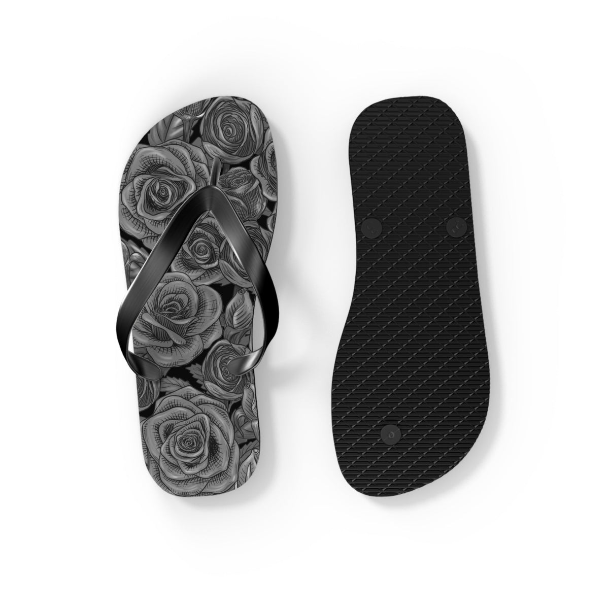 Maris Equi Men's Black Rose Flip-Flops