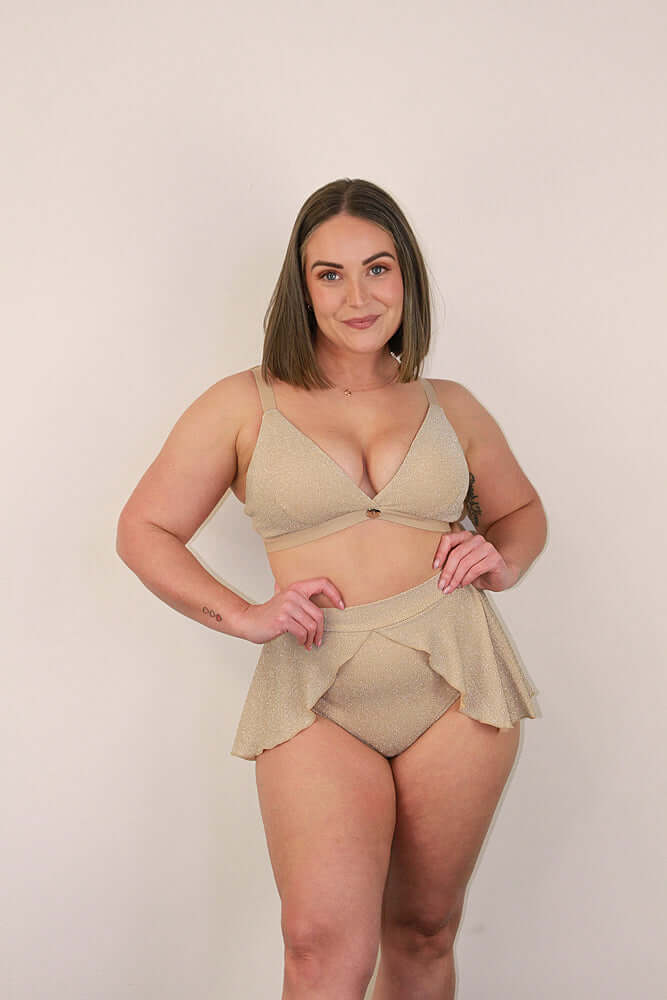 Glitteratti High Waist Skort Ivory