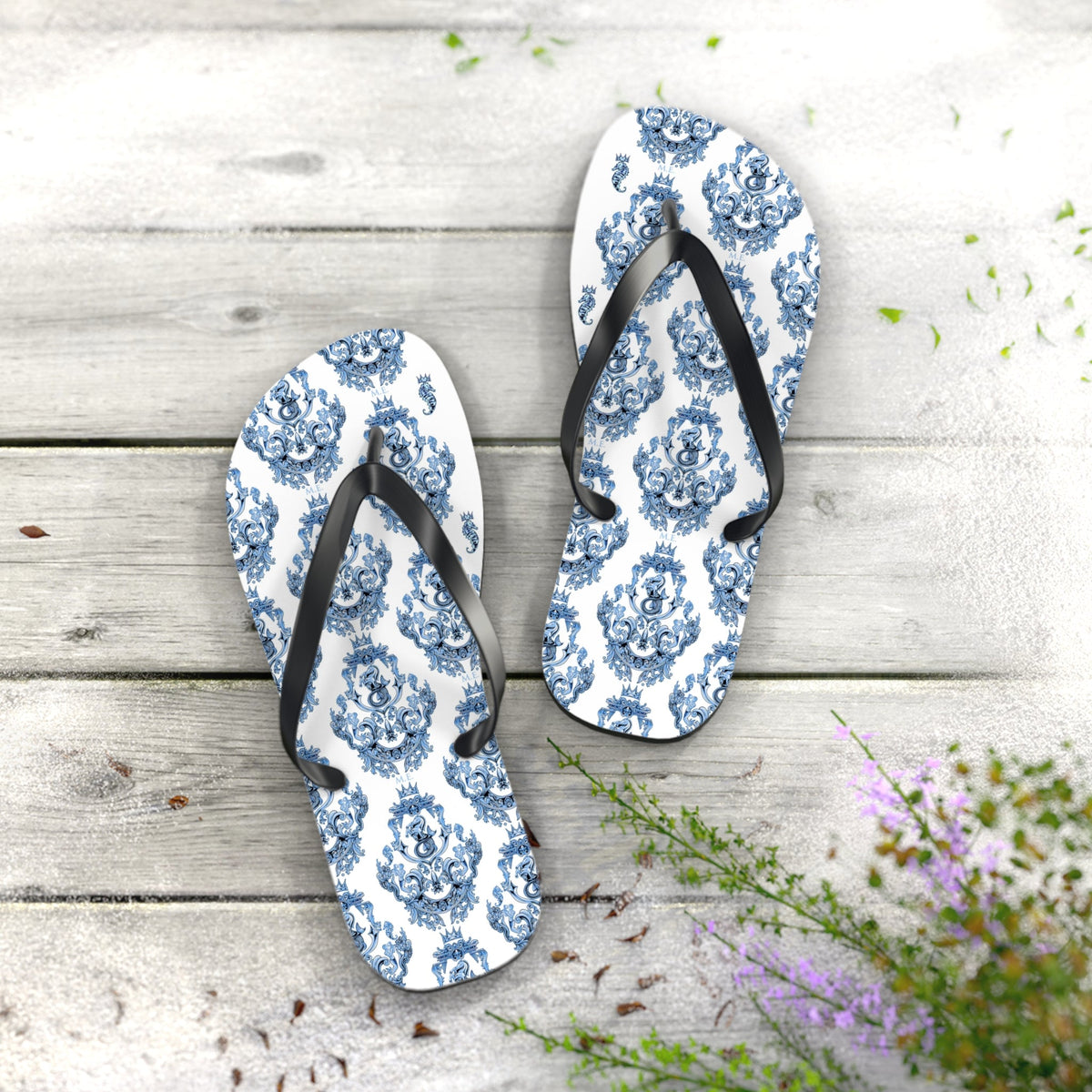 Maris Equi Men's Blue Baroque Flip-Flops