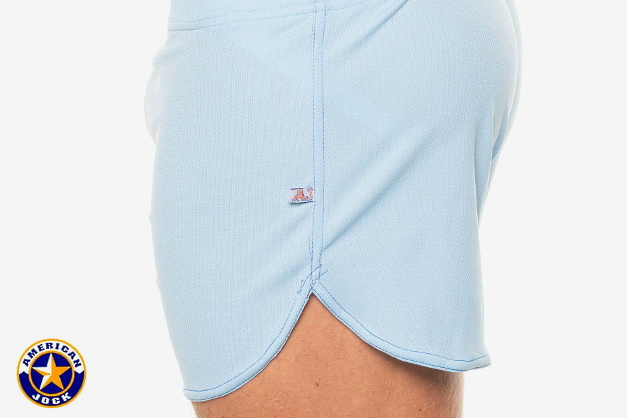 AMERICAN JOCK 8359 Men's 11" Workout Short w/Built-In Jockstrap - Sky Blue