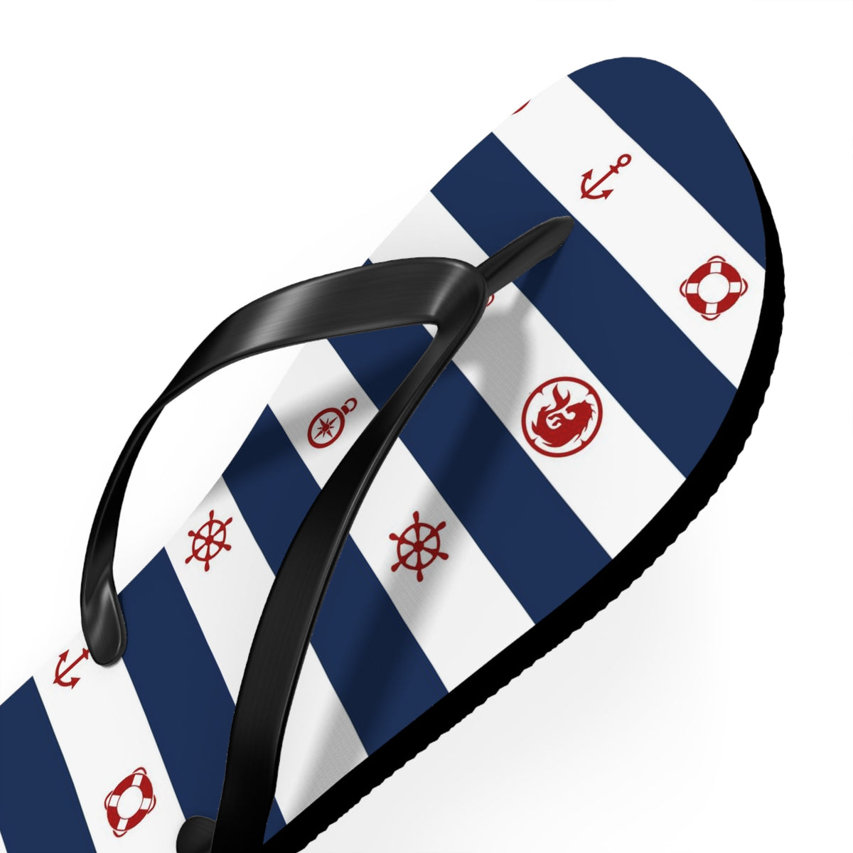 Maris Equi Men's Nautical Print Flip-Flops