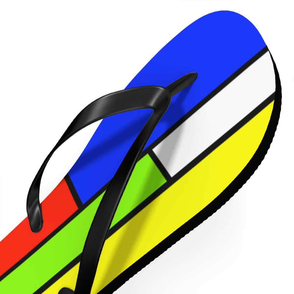 Maris Equi Men's ModRian Mondrian Inspired Flip-Flops