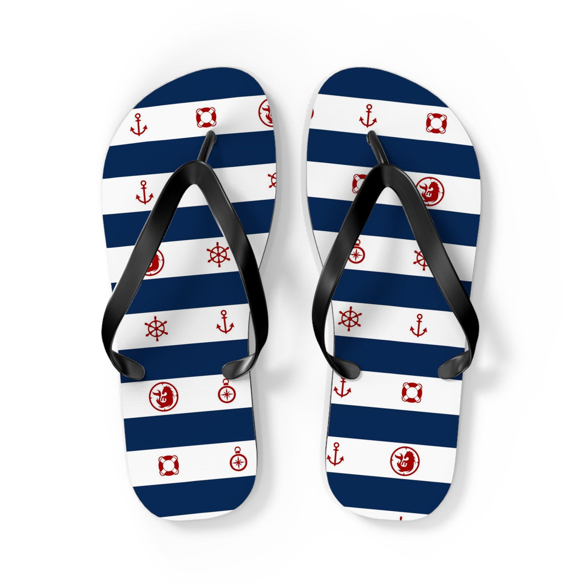 Maris Equi Men's Nautical Print Flip-Flops
