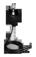 Black silicone shower assistant with flexible hose and ergonomic design for adult personal cleansing, SKU: SI-60017