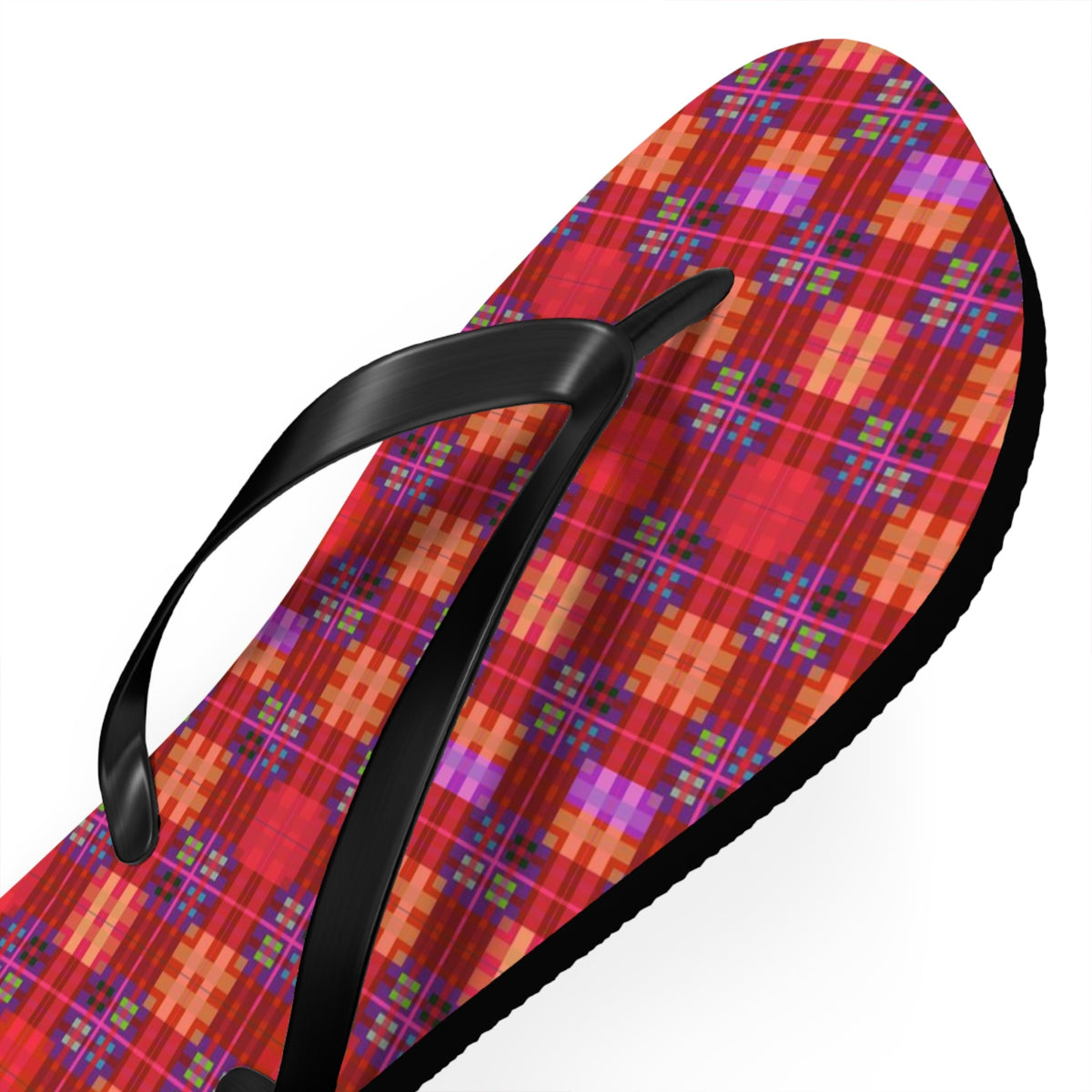 Maris Equi Men's Red Tartan Flip-Flops