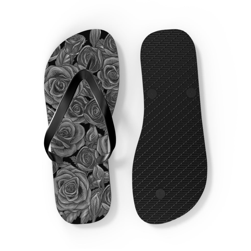 Maris Equi Men's Black Rose Flip-Flops