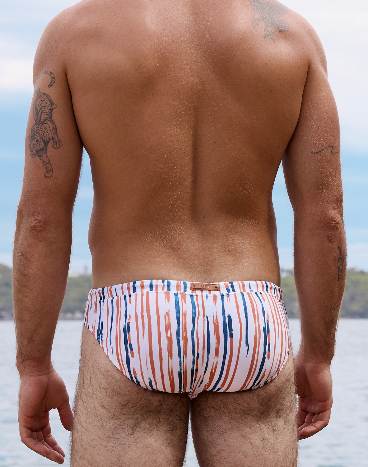 2EROS V30 Printed Swim Brief - Oceanus Red