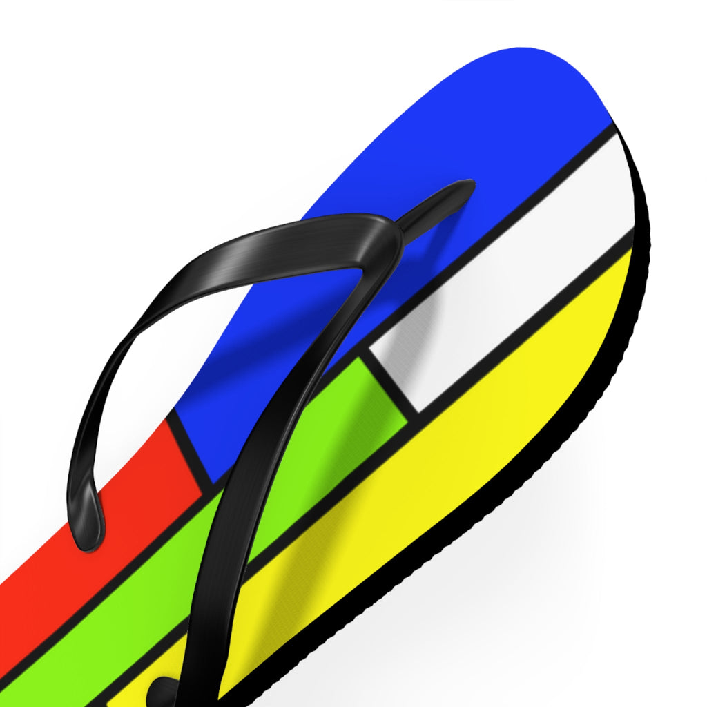 Maris Equi Men's ModRian Mondrian Inspired Flip-Flops
