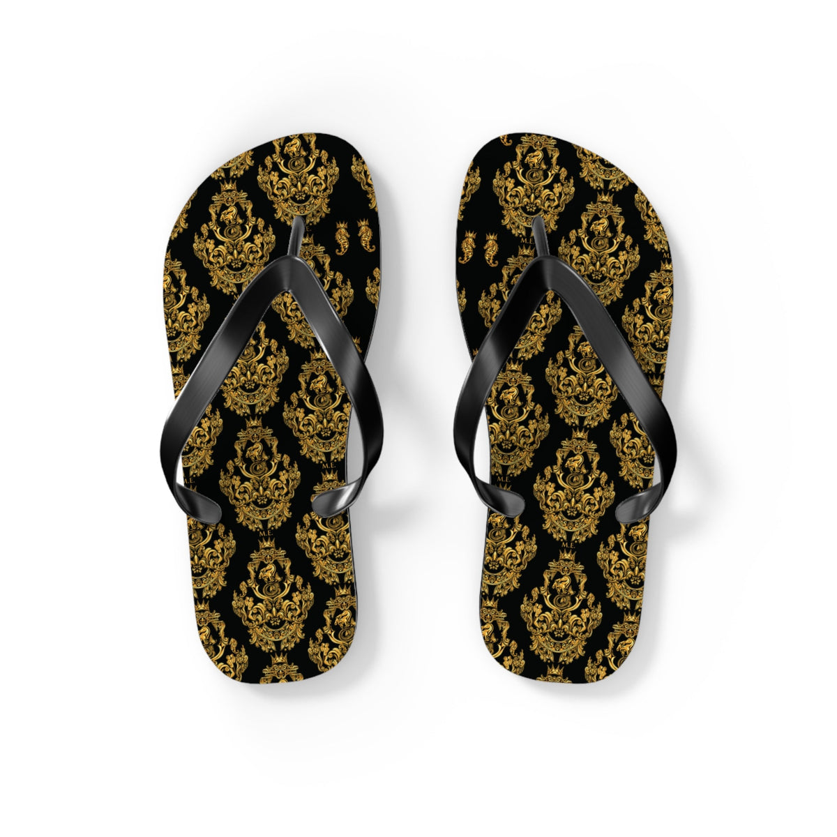 Maris Equi Men's Gold Baroque Flip-Flops