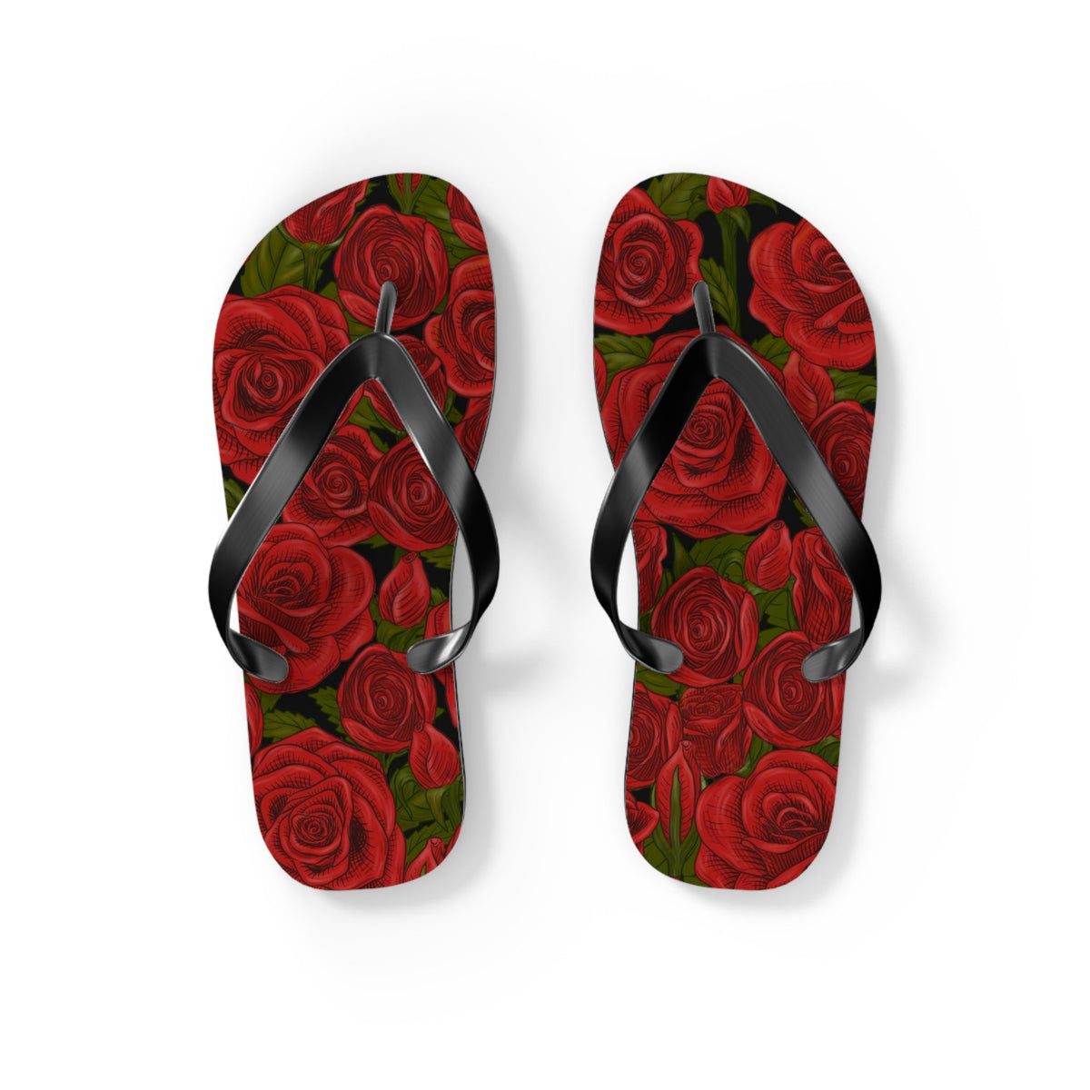 Maris Equi Men's Rozen Red Rose Flip-Flops
