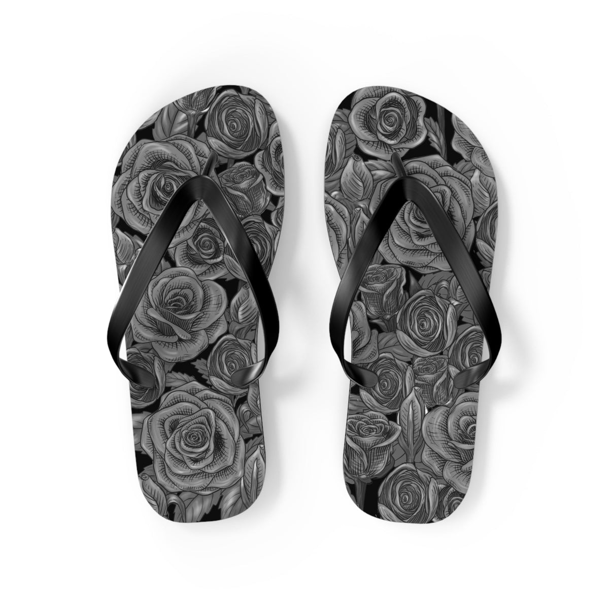 Maris Equi Men's Black Rose Flip-Flops