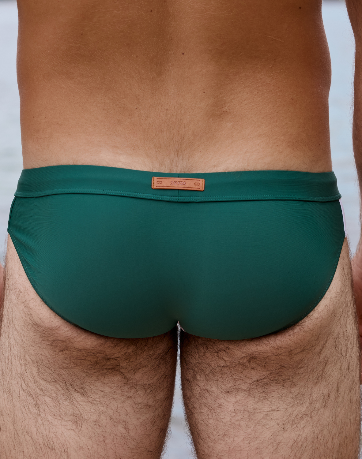 2EROS V10 Colour-Blocked Swim Brief - Calypso White/Green