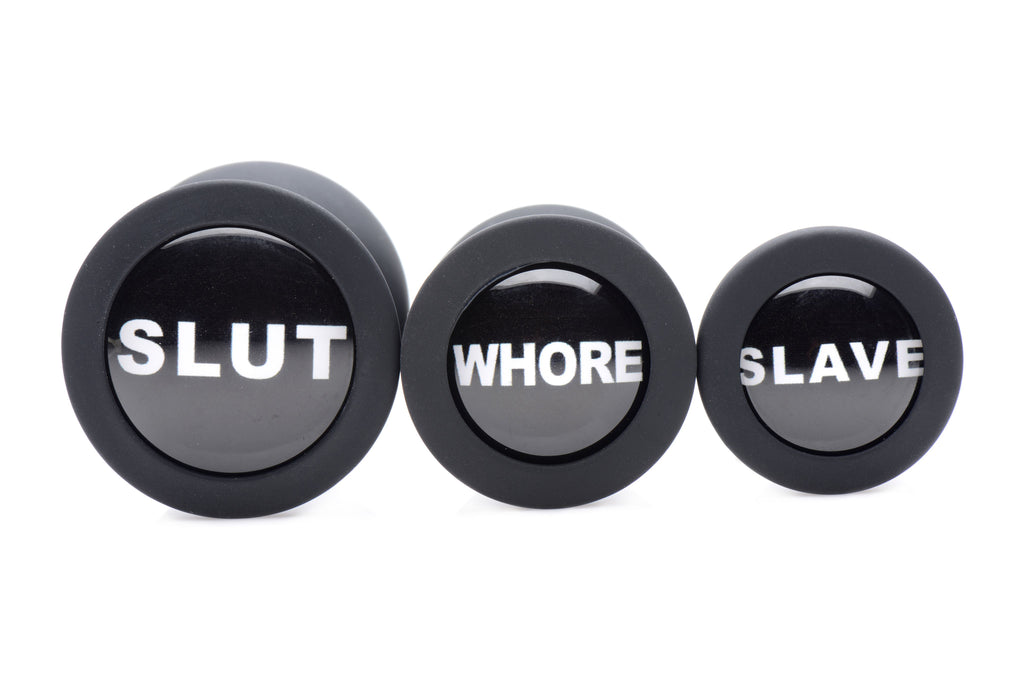 Master Series Dirty Words Anal Plug Set