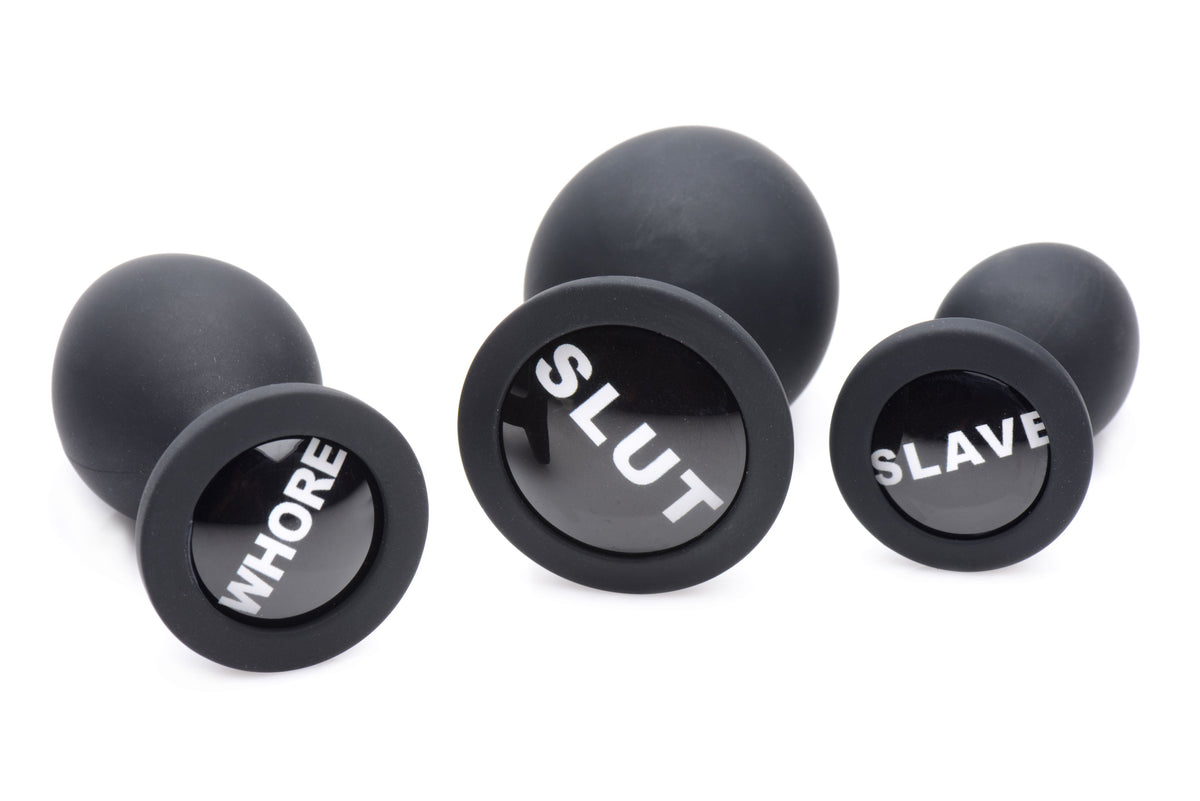 Master Series Dirty Words Anal Plug Set