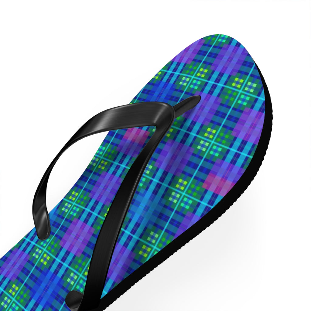 Maris Equi Men's Blue Tartan Flip-Flops