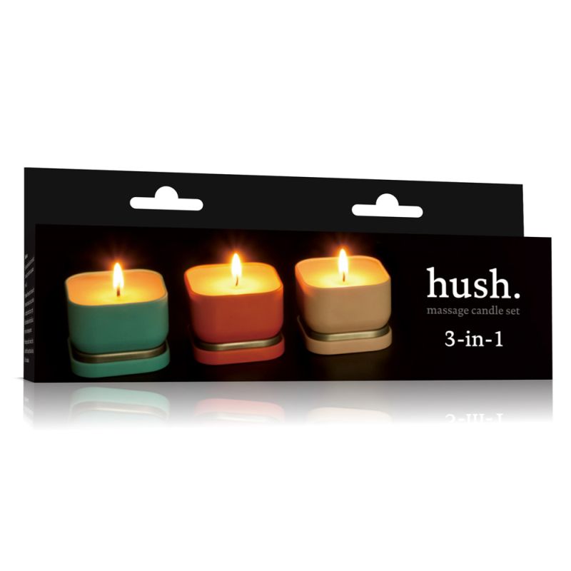 Lovetoy Hush Massage Candle 3 Pc Set