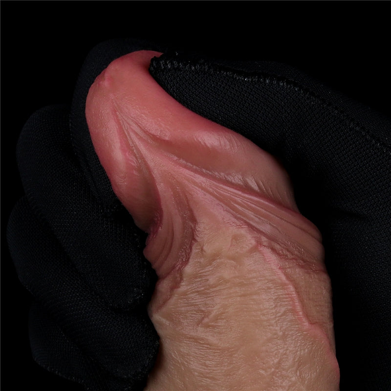 Lovetoy Realistic Dual Layered Silicone Dildo with Balls Suction 7.5in