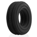 Hunkyjunk Roto Grooved Gripper Ribbed Cockring Black One Size
