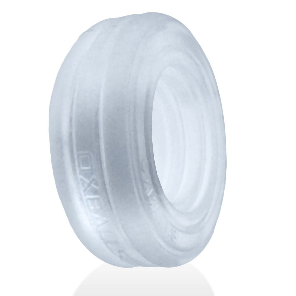 Hunkyjunk Roto Grooved Gripper Ribbed Cockring Clear One Size