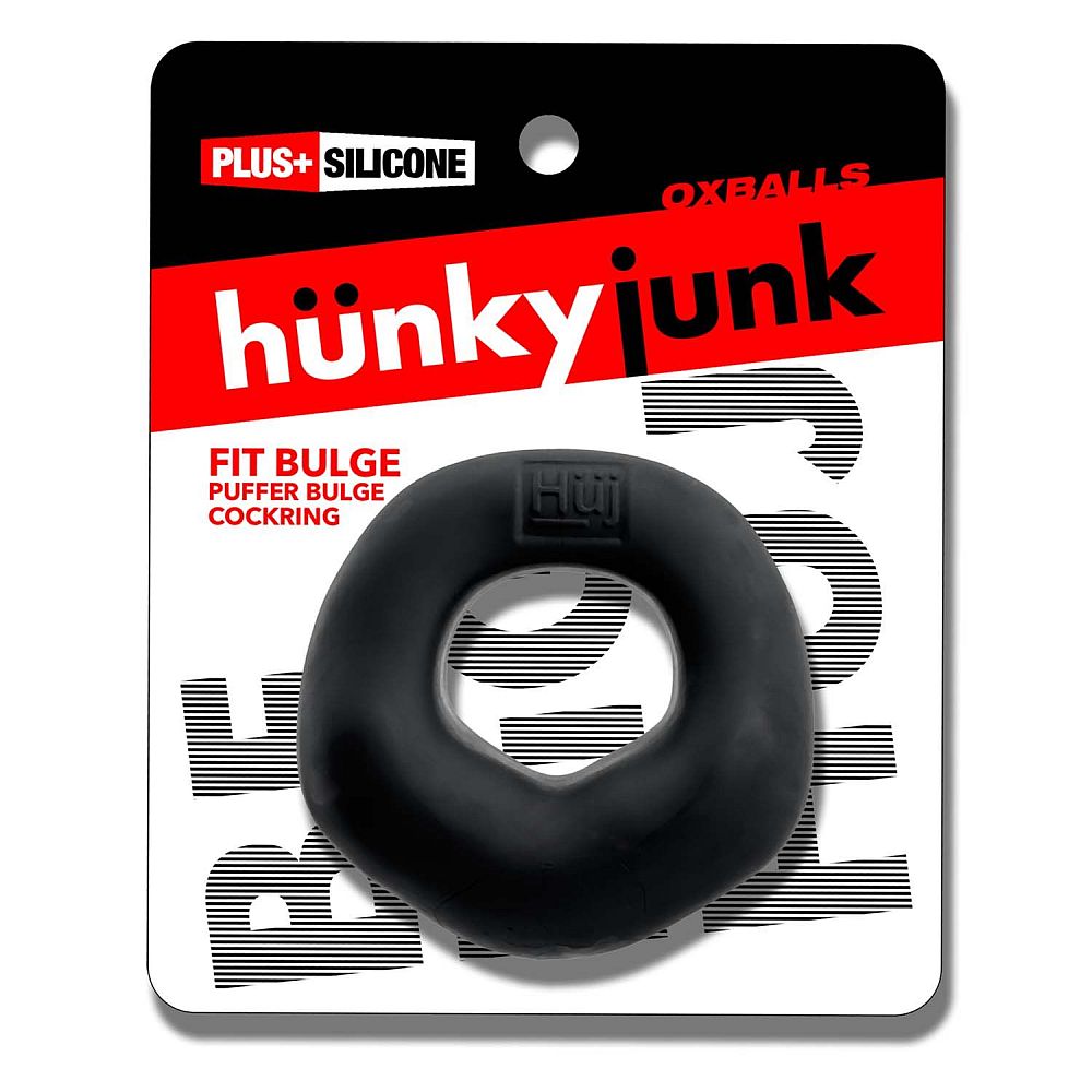Hunkyjunk Fit Bulge Hung Style Cockring Black One Size