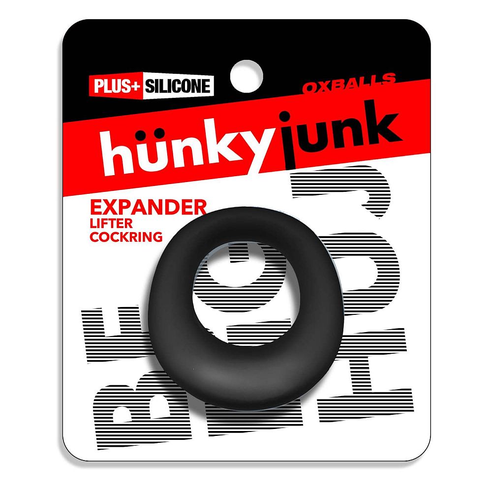 Hunkyjunk Expander Slim Scoop Cockring Black One Size