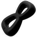 Hunkyjunk Boomerang Double Cockring Ball Stretcher Black One Size