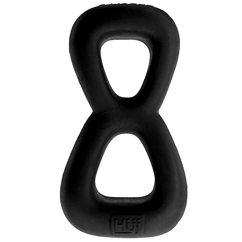 Hunkyjunk Boomerang Double Cockring Ball Stretcher Black One Size