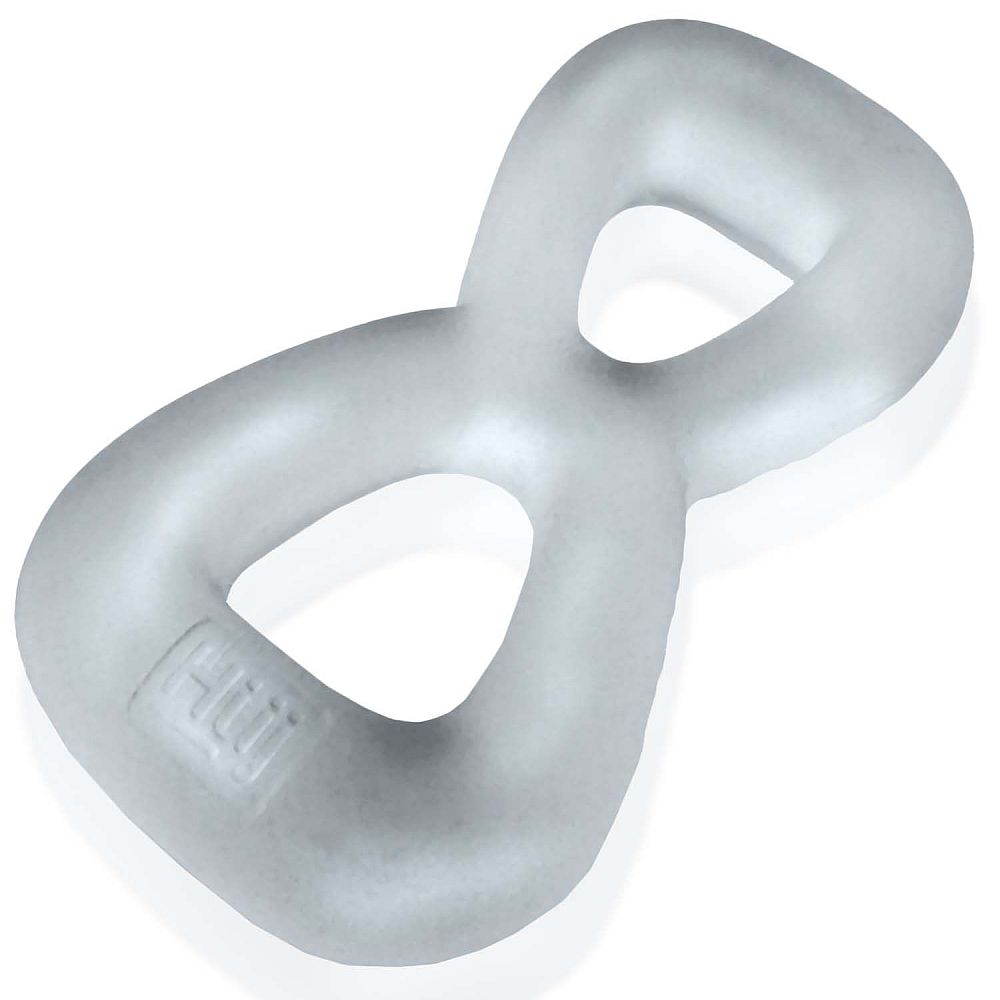 Hunkyjunk Boomerang Double Cockring Ball Stretcher Clear One Size