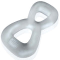 Hunkyjunk Boomerang Double Cockring Ball Stretcher Clear One Size