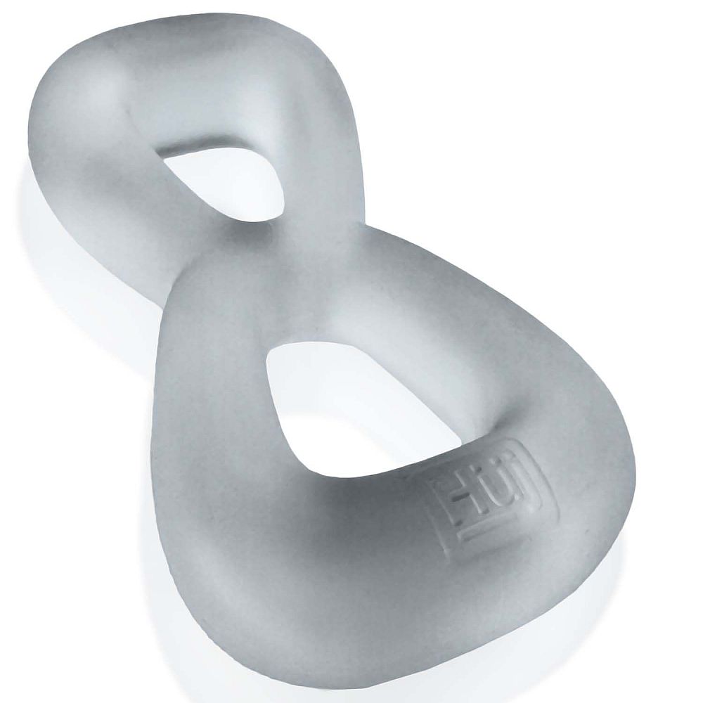 Hunkyjunk Boomerang Double Cockring Ball Stretcher Clear One Size