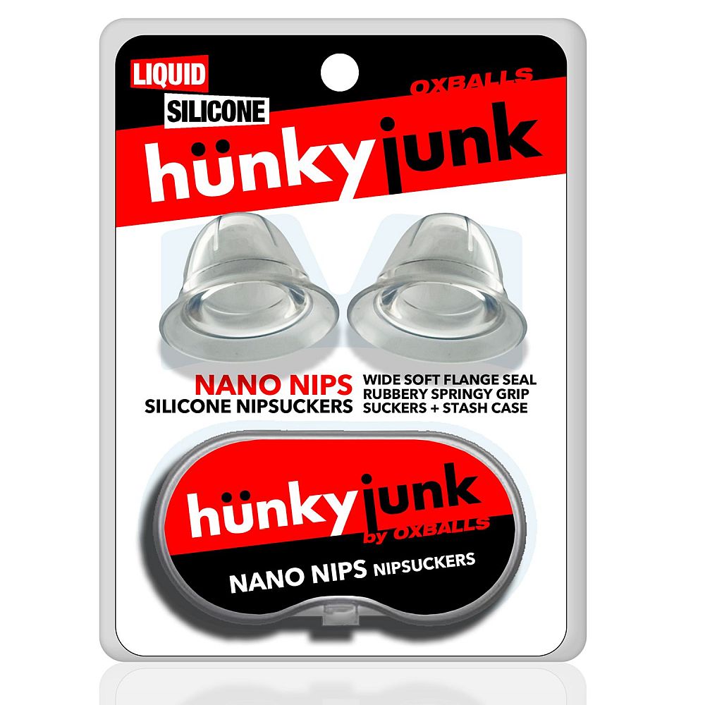 Hunkyjunk Nano Nips Nipple Sucker Silicone Clear w Storage Case One Size