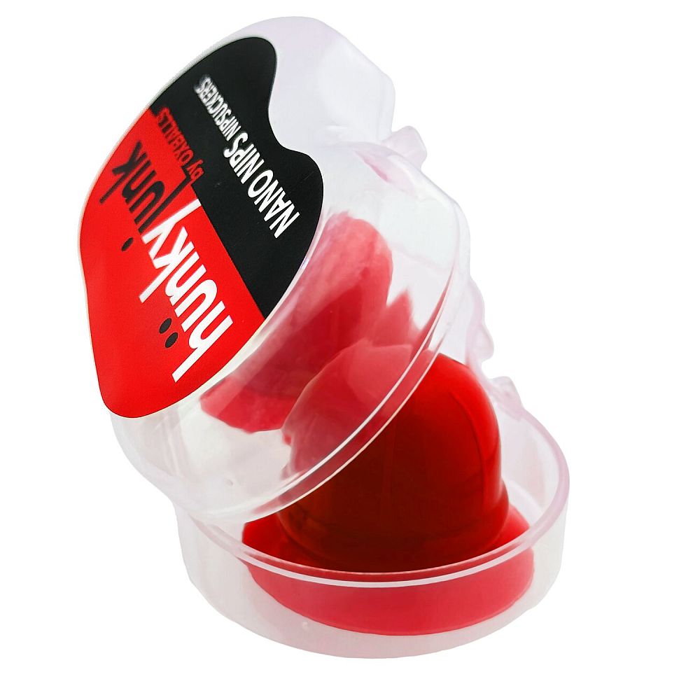 Hunkyjunk Nano Nips Nipple Sucker Silicone Red w Storage Case One Size