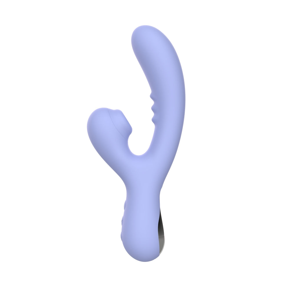 Side view of the light purple SXE Jena G Spot Rabbit Vibrator showing control buttons on the handle for multi-vibration modes