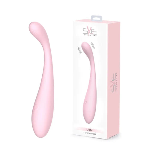 Pink silicone G Spot vibrator with curved design, multi-mode vibration, and a smooth, ergonomic shape for targeted stimulation.