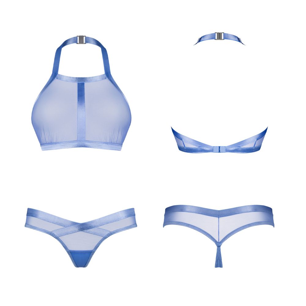 Obsessive Shaderi Top and Thong 2 Pc Blue M/L