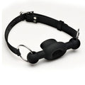 Master Series Forced Silicone Feeding Gag Black