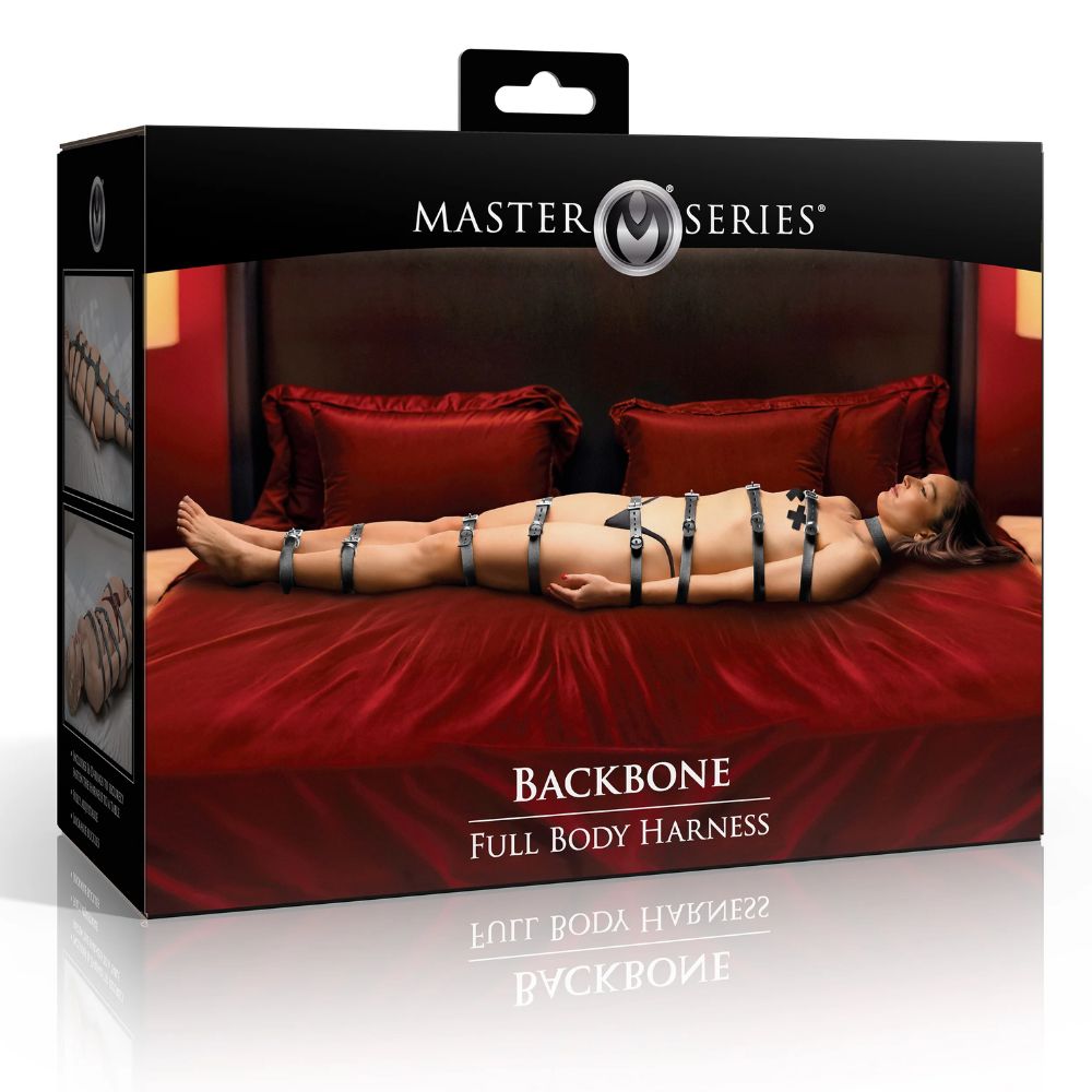 Master Series Backbone Full Body Harness Faux Leather