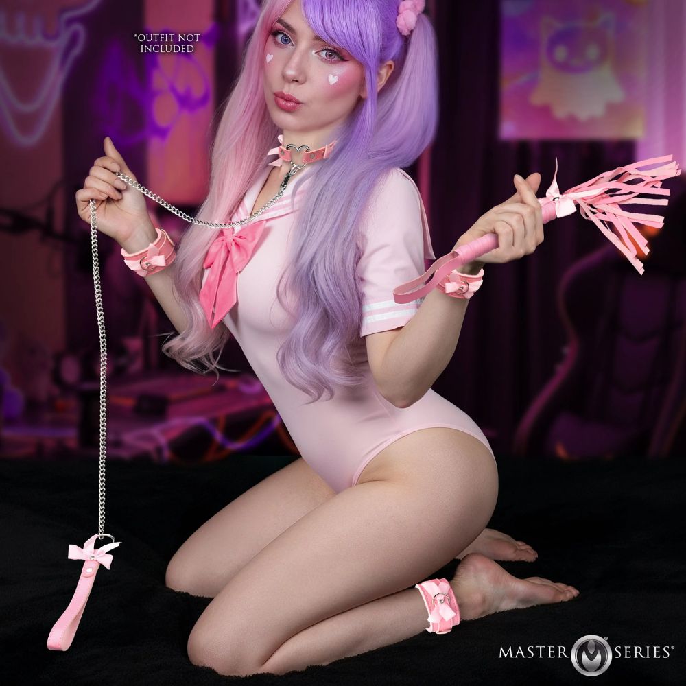 Master Series Kawaii Bondage Set PU Leather 9 Pc