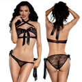 Dreamgirl DreamGirl Wrapped Up Bow Bra Panty 2 Pc Set S/M