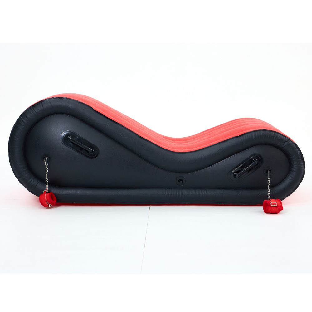Daytona Studio Inflatable Bondage Lounge with Cuffs Red Black