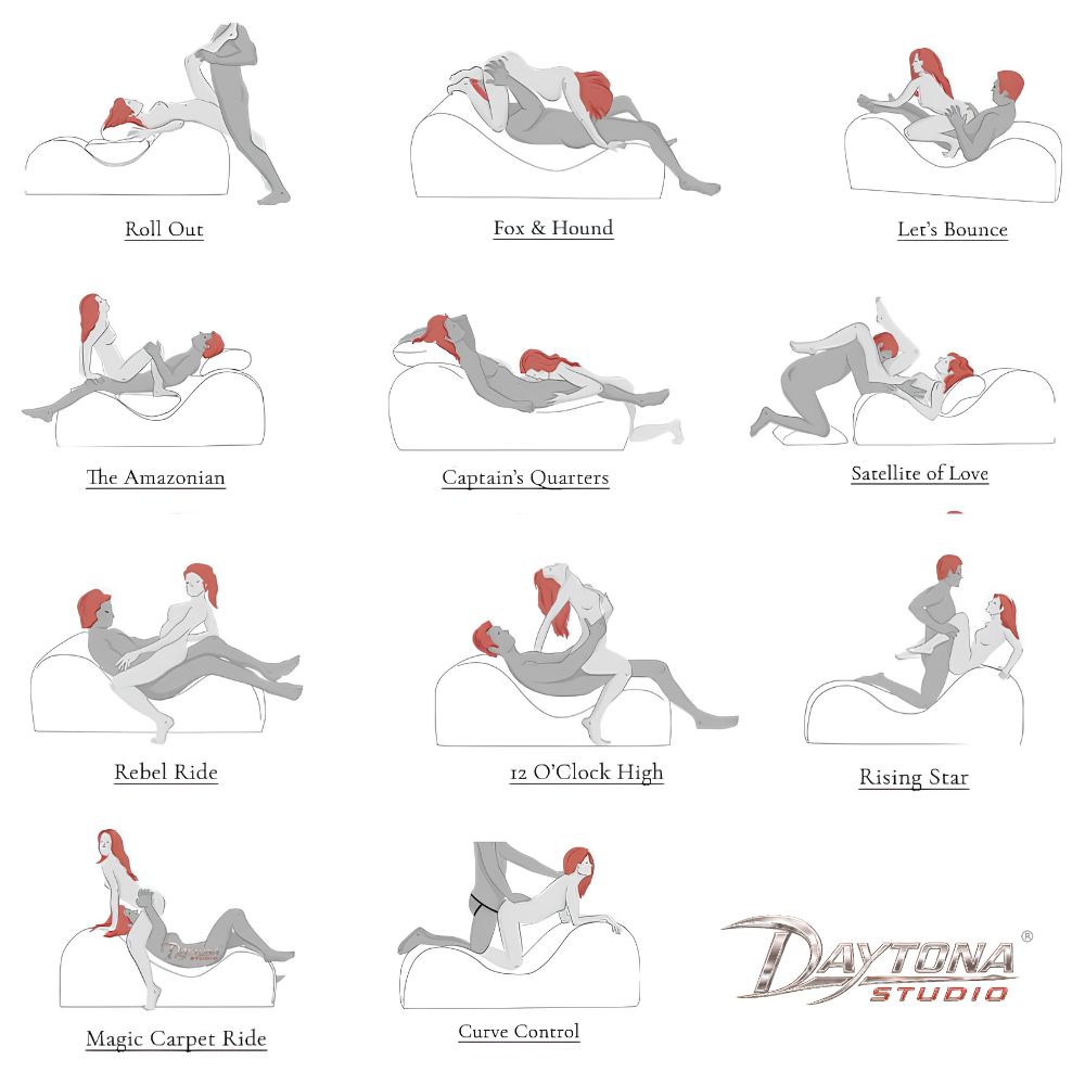 Daytona Studio After Dark Folding Love Lounge Black