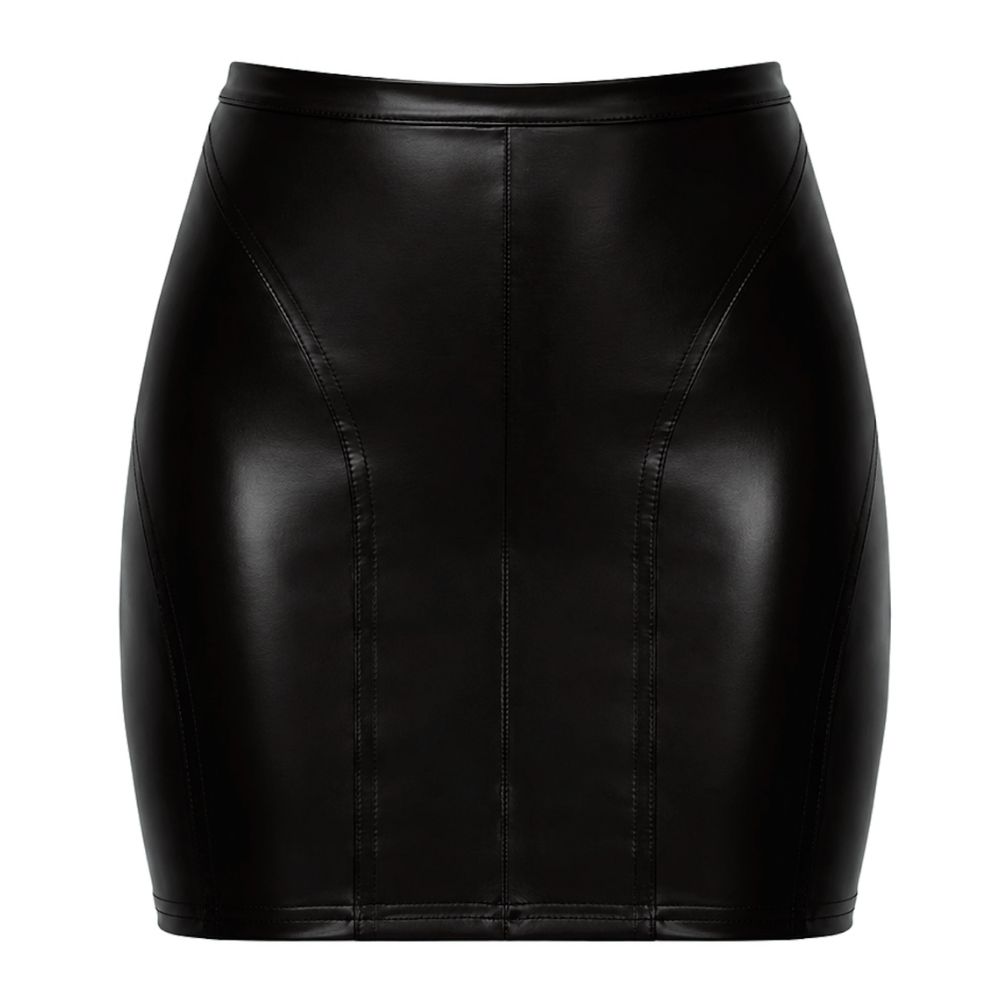 Noir Dark Affair Wet Look Mini Skirt Black XS