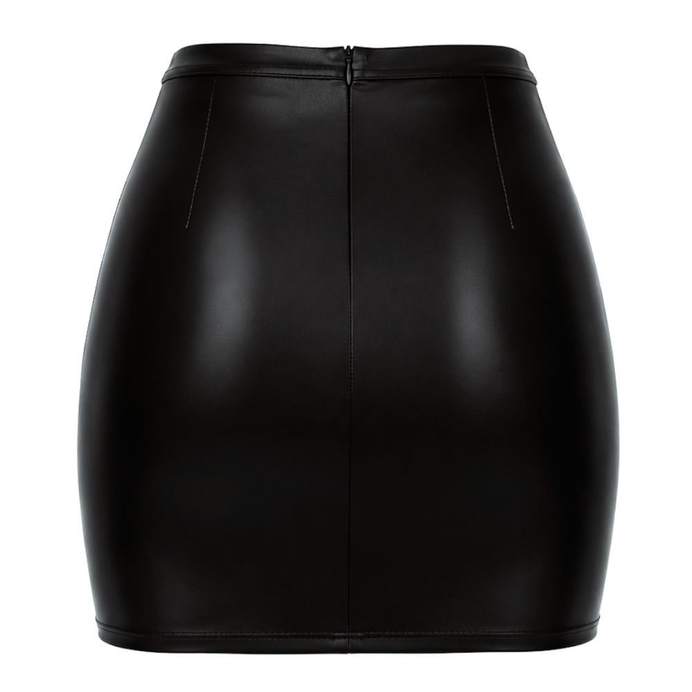 Noir Dark Affair Wet Look Mini Skirt Black S